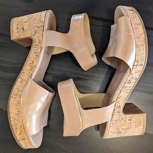 Splendid Leather & Cork Clog Sandals